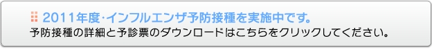 大分市の首藤耳鼻咽喉科・2011年度のインフルエンザ予防接種